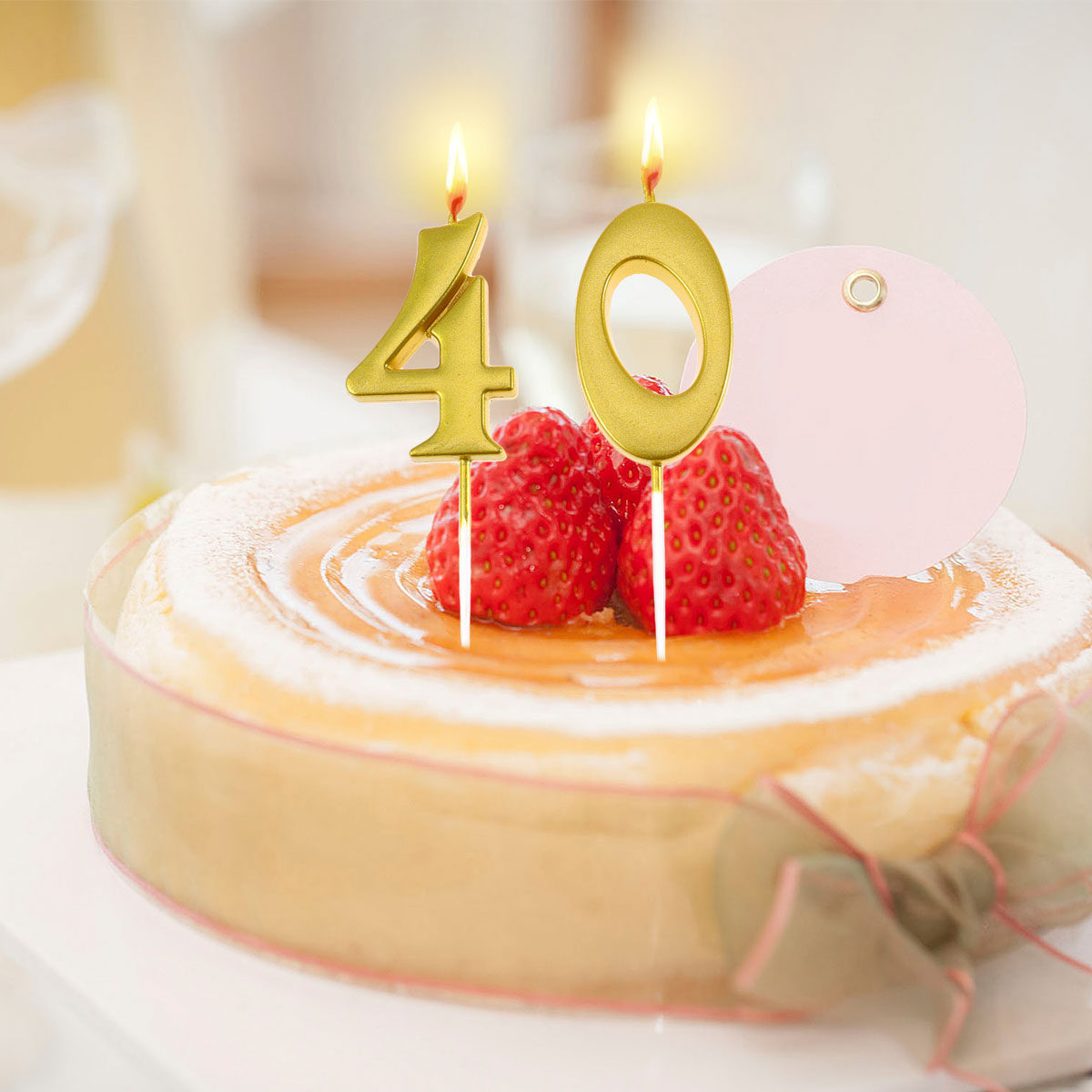 2Pcs Golden Number 40 Birthday - огляд і ціна Paraffin Wax