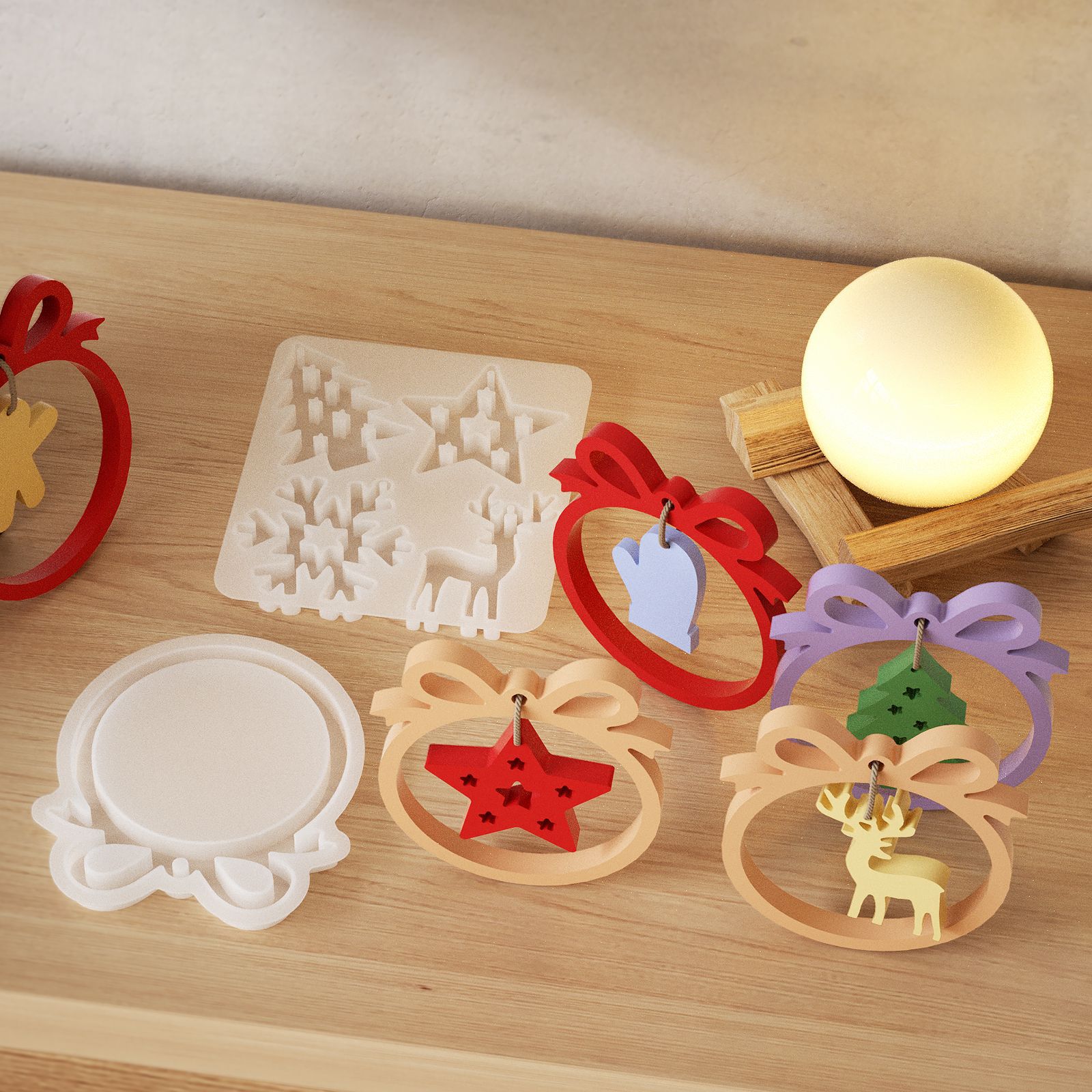 1/3 piece Christmas resin sili - огляд і ціна Candle Molds