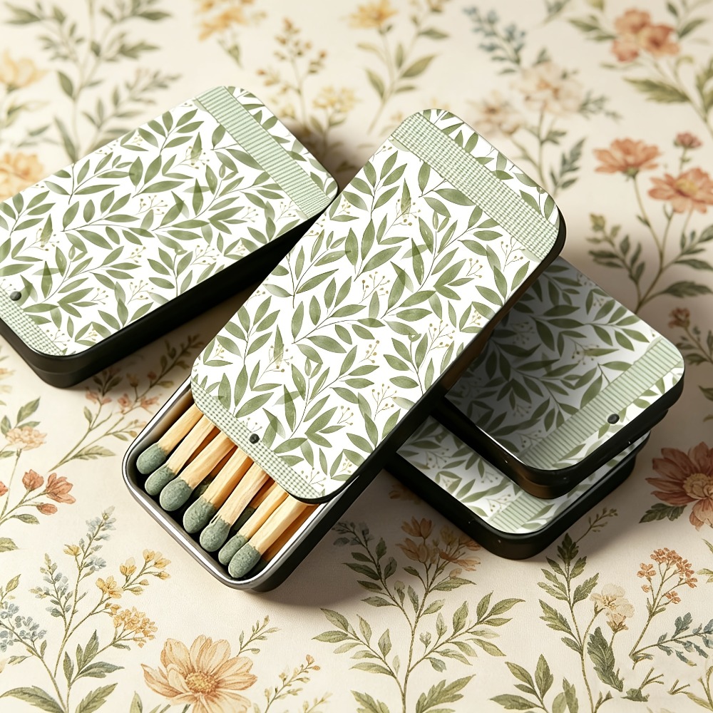 Green Leaf Pattern Tin Matchbo - огляд і ціна Candle Lighter