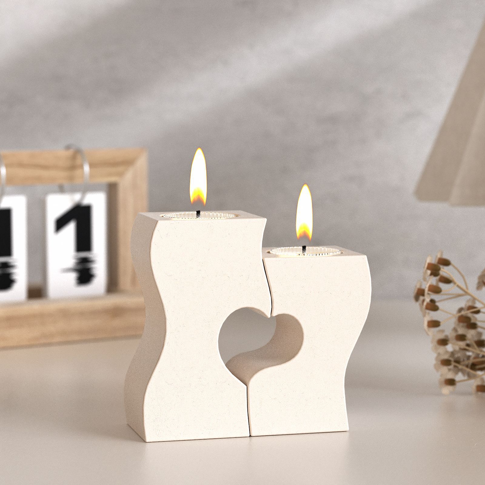 S Heart Candlestick Silicone M - огляд і ціна Candle Molds