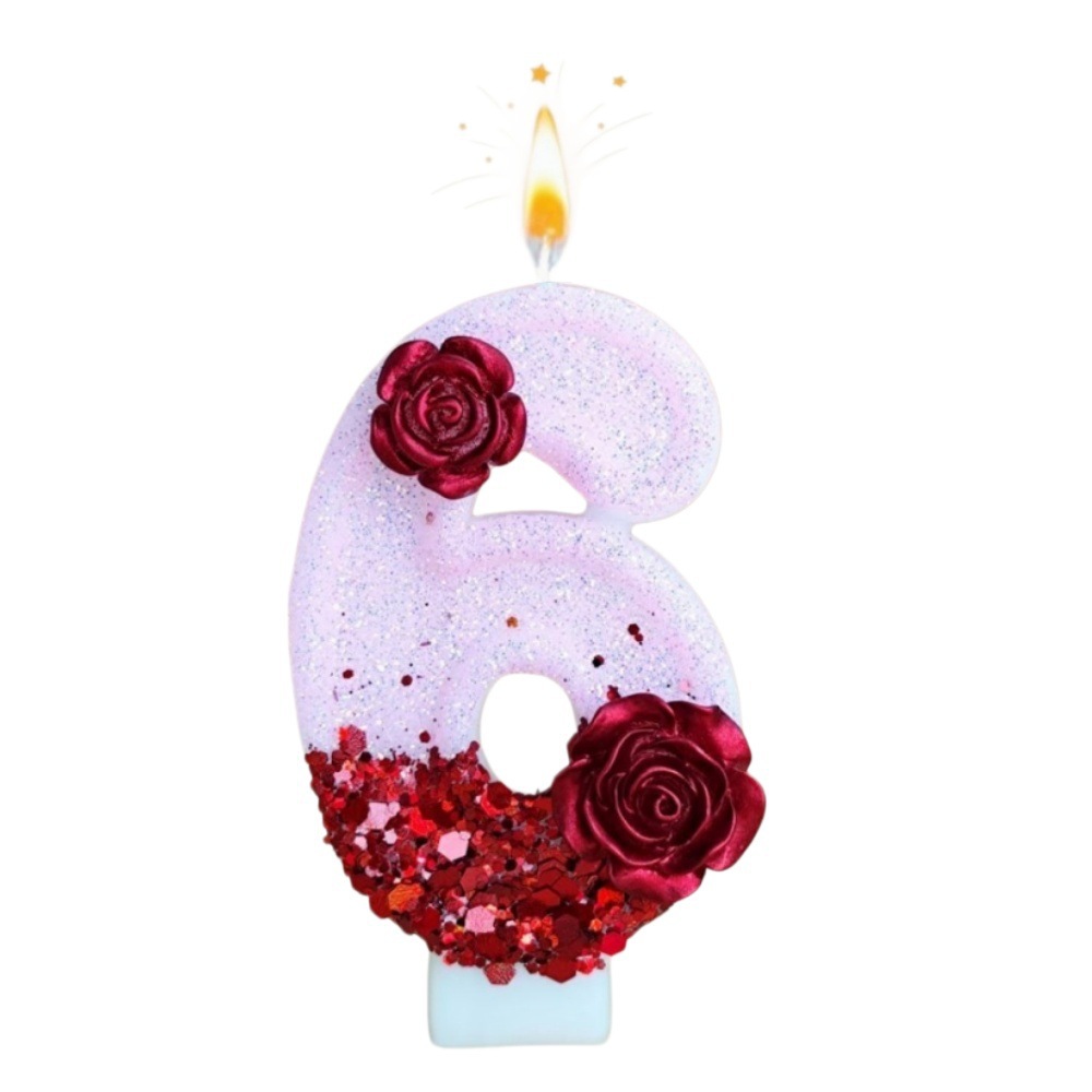 Number Pink Glitter Red Rose F - огляд і ціна Soy Wax