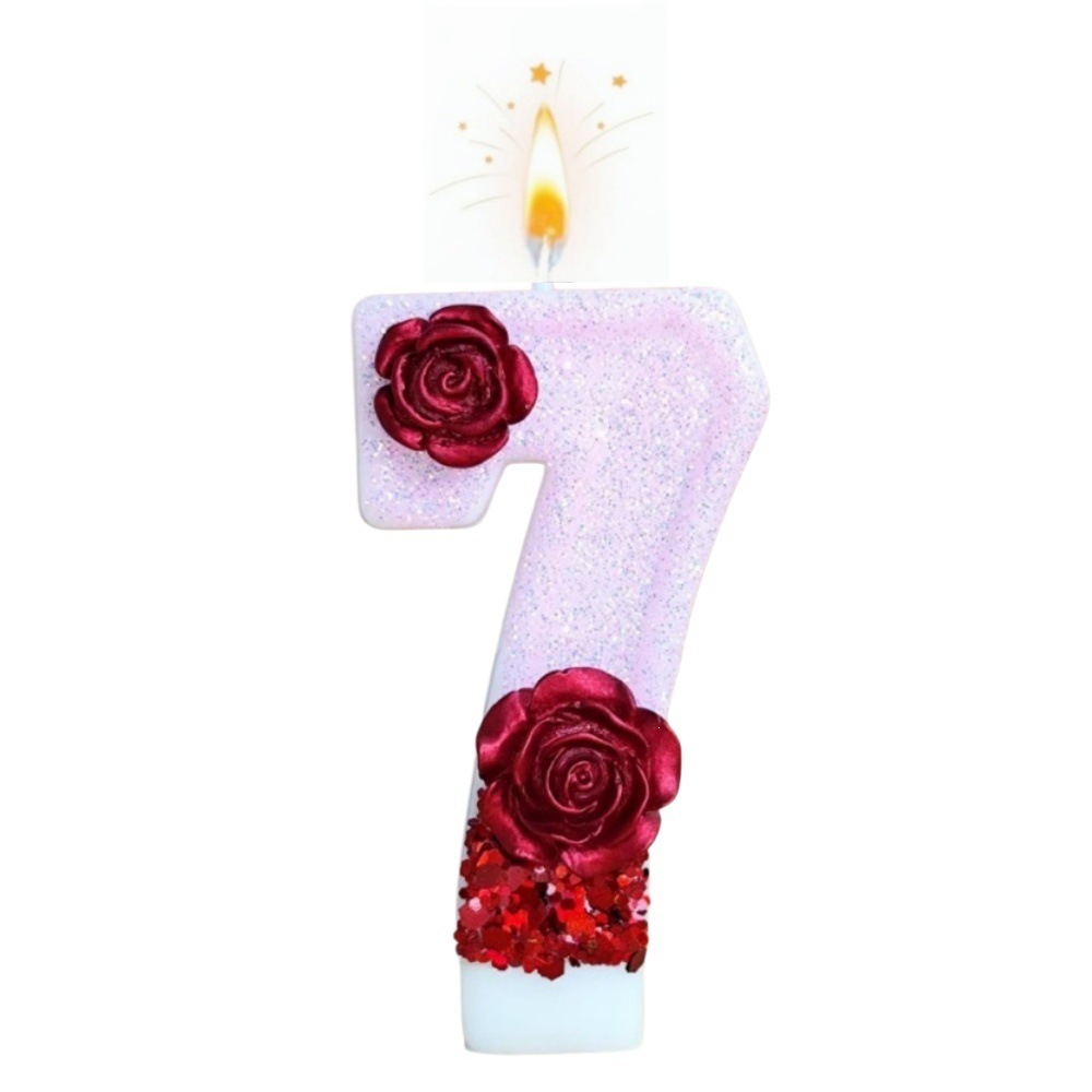 Number Pink Glitter Red Rose F - огляд і ціна Soy Wax
