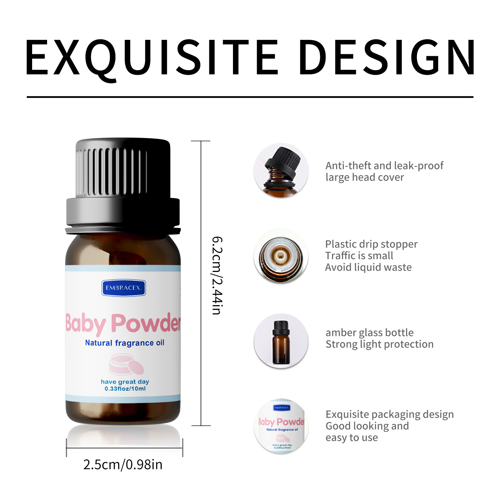 10ml Baby Powder Fragrance Oil - огляд і ціна Candle Fragrance